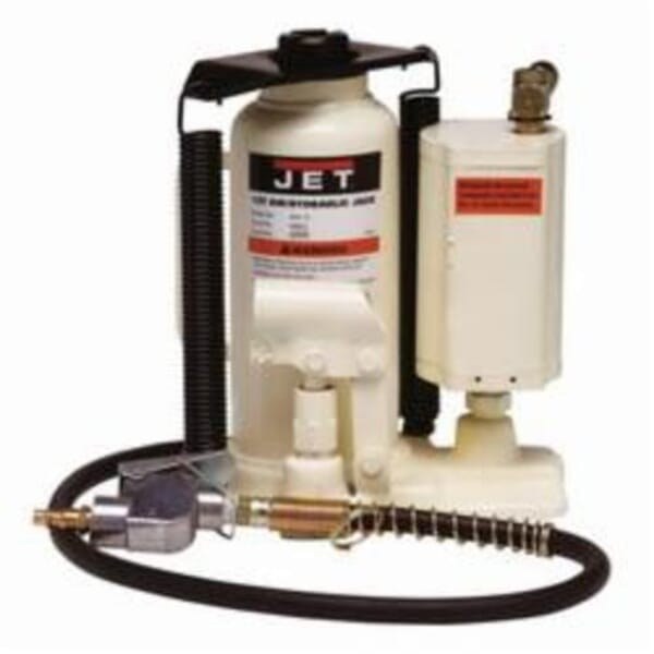 JET JT9-456612 AHJ Heavy Duty Air/Hydraulic Bottle Jack, 12 ton Load, 9-2/3 in H Min, 18-2/3 in H Max, 4-1/2 in, 3-1/8 in L Screw