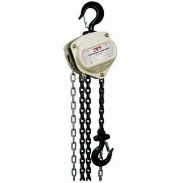 JET JT9-101910 S90 Light Duty Manual Chain Hoist, 1 ton Load, 10 ft H Lifting, 12 in Min Between Hooks, 1.8 in Hook Opening, 60 lb Rated