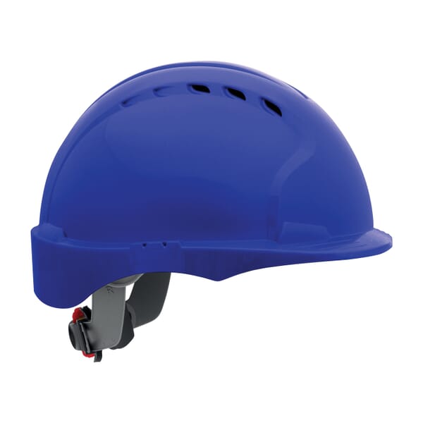 JSP Evolution 6151SV Deluxe Short Brim Vented Hard Hat, SZ 6-5/8 Fits Mini Hat, SZ 8 Fits Max Hat, HDPE, 6-Point Polyester Strap Suspension, ANSI Electrical Class Rating: Class C, ANSI Impact Rating: Type I, Wheel Ratchet Adjustment
