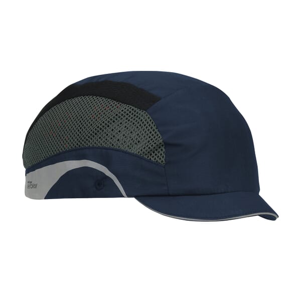 JSP HardCap Aerolite 282-AEM130-21 Baseball Style Lightweight Micro Brim Bump Cap, OS, Navy, HDPE Liner/Polyester Cap, Elastic Strap Suspension, EN 812 A1:2012