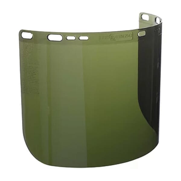 JACKSON SAFETY 29080 F50 D Shape Unbound Special Face Shield Window, Polycarbonate, 8 in H x 15-1/2 in W x 0.06 in THK Visor, For Use With Headgear and Hard Hat Interchange System, ANSI Z87.1, CSA Z94.3, IRUV 5.0 Lens Shade