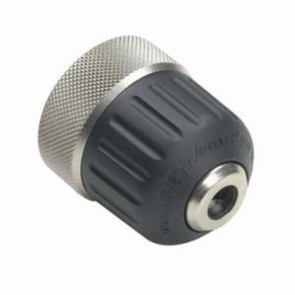 Jacobs Hand-Tite 31037D 513-2M Keyless Drill Chuck, 0.062 to 0.5 in Capacity, 3/8-24 Mounting, Plain Bearing