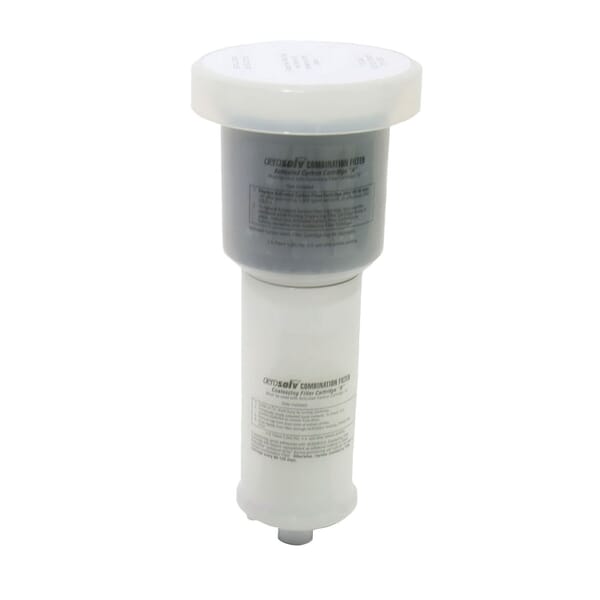 Justrite 28197 Combination Non-Color Changing Coalescing/Carbon Filter, For Use With Aerosolv Systems, Polyethylene, White
