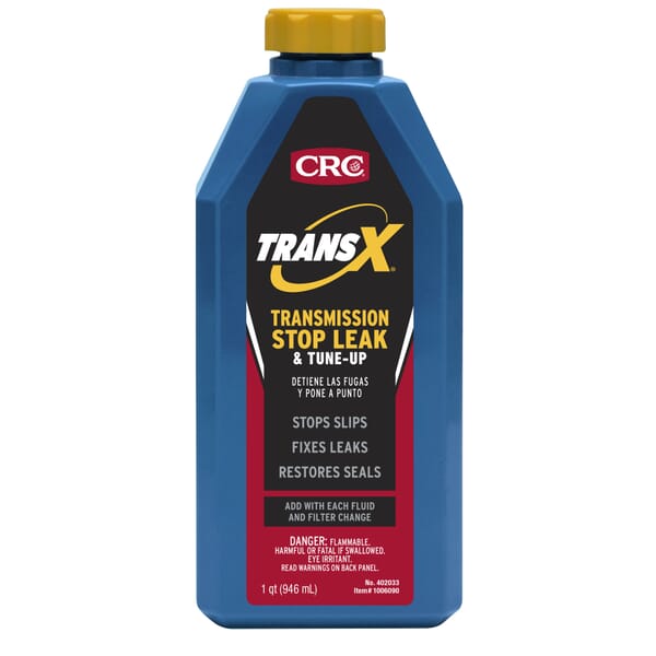 K&W Trans-X 402033X6 Automatic Transmission Slip-Stop and Leak Fix, 1 qt Bottle, Liquid, Red, Mild Petroleum