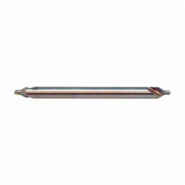 KEO 24050 Double End Long Plain Combined Drill and Countersink, 1/8 in Drill - Fraction, 0.125 in Drill - Decimal Inch, 60 deg Included Angle, 118 deg Point Angle, HSS, Bright
