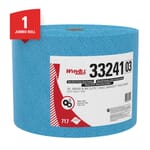 Kimtech* 33241 Cleaning Wiper, 13.4 x 9.8 in, 717 Sheets Capacity, Hydroknit*, Blue, Jumbo Roll Package, 1 Ply