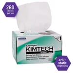 Kimtech* Kimwipes* 34155 Task Wiper, 8.4 in W, 280 Wipes Capacity, Cellulose, White