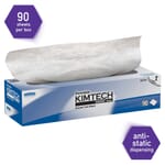 Kimtech* Kimwipes* 34721 Delicate Task Wiper, 14.7 in W, 90 Sheets Capacity, Tissue, White