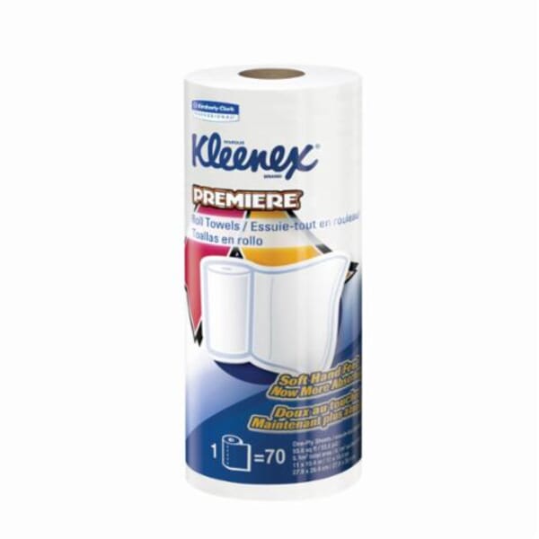 Kleenex 13964 Premiere* Perforated Kitchen Roll Towel, 1 Plys, Paper, White, 10.4 in W