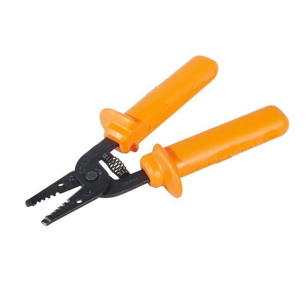 Klein 11045-INS Wire Stripper, 18 to 10 AWG Solid Cable, 7 in OAL, Steel Body