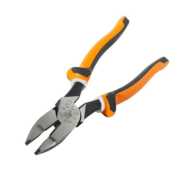 Klein 2139NEEINS Heavy Duty New England Nose Side Cutting Plier, 1.594 in L x 1.313 in W x 0.625 in THK Jaw Steel Jaw Partially Serrated Jaw, 9.53 in OAL