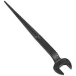 Klein 3212 Erection Open End Wrench, 1-1/4 in Wrench, 60 deg Offset, 16-5/8 in L, Forged Alloy Steel, Industrial Black