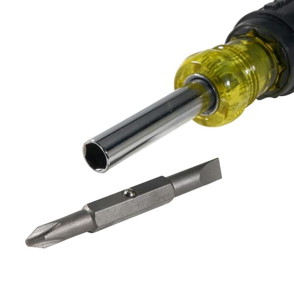 Klein 32476 5-in-1 Quick-Change Screwdriver Set, 3 Pieces, Steel, Polished Chrome