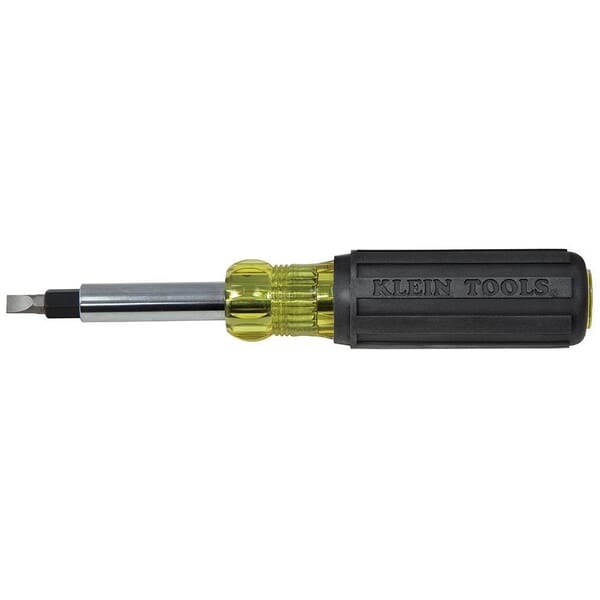 Klein 32557 10-in-1 Multi-Bit Heavy Duty Screwdriver, 7 Pieces, Cushion Grip Handle, Steel