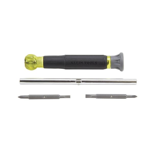 Klein 32581 4-in-1 Rotating Electronic Screwdriver With Rotating Cap, 3 Pieces, Cushion Grip Handle, Steel