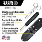 Klein 46037 Cable Splice Kit, 3 Pieces, For Use With LMR-900/LMR-600/LMR-400/LMR-240/LMR-200/LMR-195/LMR-100/FXL-1873 Cables, Black