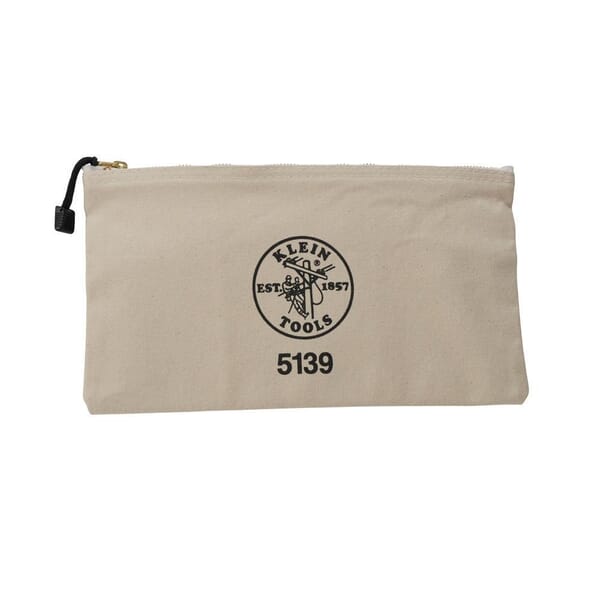 Klein 5139 Zipper Tool Bag, #10 Canvas, White