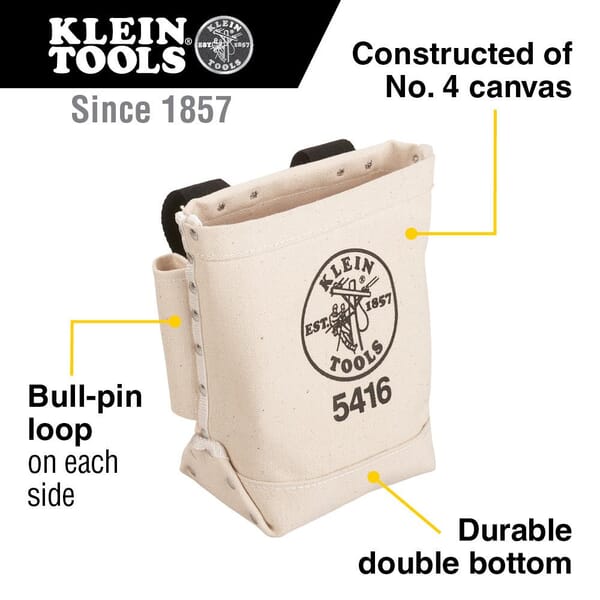 Klein 5416 Loop Bull Pin/Bolt Bag, Canvas, Beige