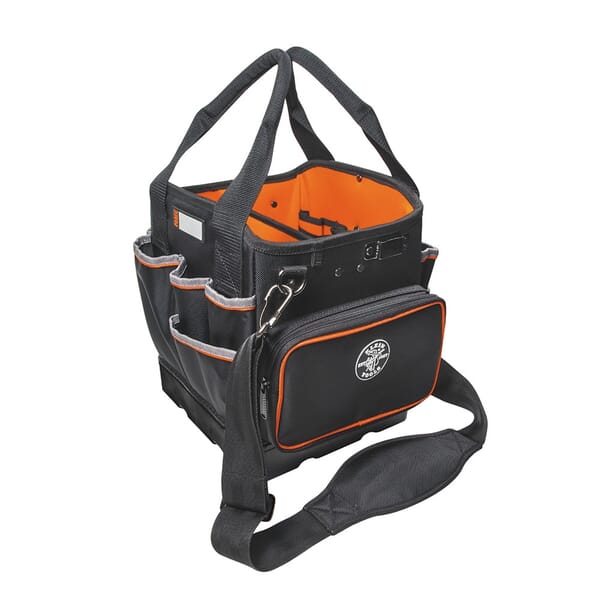 Klein Tradesman Pro 5541610-14 Tote, 1680D Ballistic Weave, Black/Orange