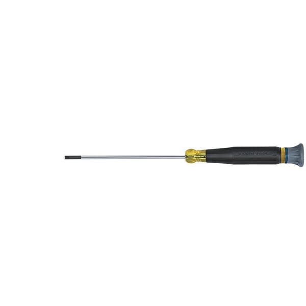 Klein 614-4 Screwdriver, 1/8 in Cabinet Point, 7-1/2 in OAL, ANSI/ASME Specified