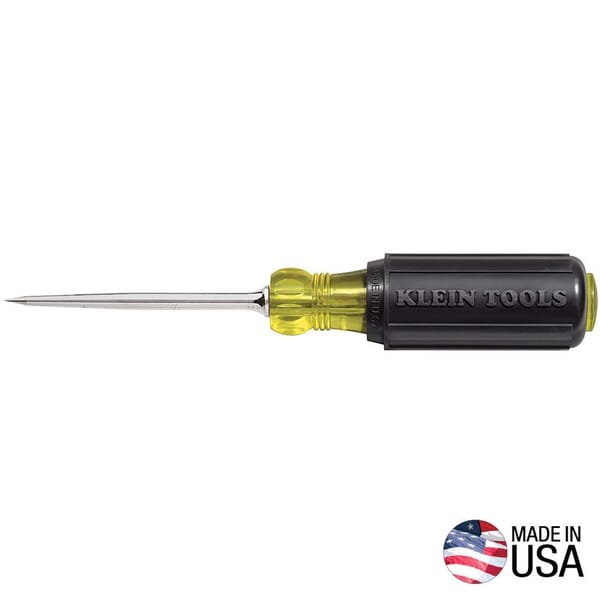 Klein 650 Demolition Heavy Duty Hard Pointed Scratch Awl, 3-1/2 in L Shank, Tempered Steel Shank, 7-7/8 in OAL