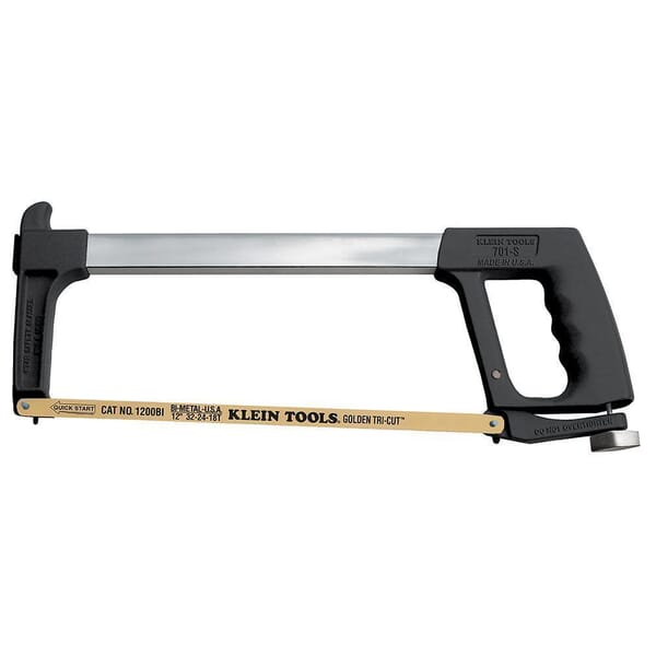 Klein Tri-Cut 701-S Dual Purpose Hacksaw, 12 in L Carbon Steel Blade