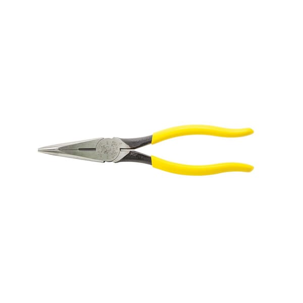Klein D203-8 Heavy Duty Long Nose Plier, Tool Steel Jaw, 2.313 in L x 1 in W Jaw, 8.438 in OAL