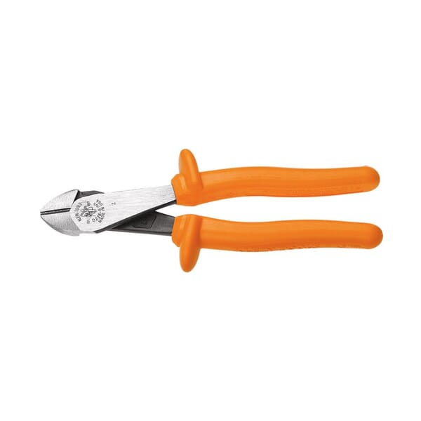 Klein D2000-48-INS 2000 Angled Head Heavy Duty Hot-Riveted Cutting Plier, 0.813 in L x 1.188 in W x 0.813 in THK Jaw Steel Jaw, 8-1/4 in OAL
