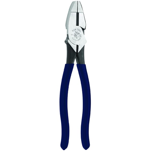 Klein D213-8NE New England Nose Linemans Plier, 1-7/16 in L x 1-3/16 in W X 5/8 in THK Jaw Tool Steel Jaw, Crosshatch Knurled Jaw Surface, 8.59 in OAL