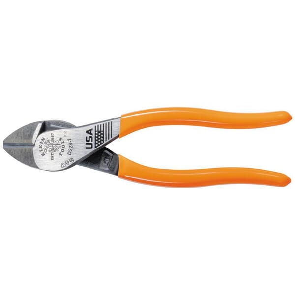 Klein D228-7 Hot-Riveted Cutting Plier, 0.813 in L x 1.188 in W x 0.813 in THK Jaw Tool Steel Jaw Short Jaw, 7-1/8 in OAL