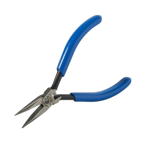 Klein D322-41/2C Electronic Midget Slim Long Nose Plier, Smooth Steel Jaw, 1.063 in L x 0.438 in W Jaw, 4.813 in OAL, 1/32 x 1/16 in W Tip