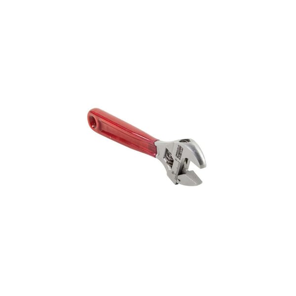 Klein D506-4 Adjustable Wrench, 1/2 in, Polished Chrome, 4-1/2 in OAL, Steel