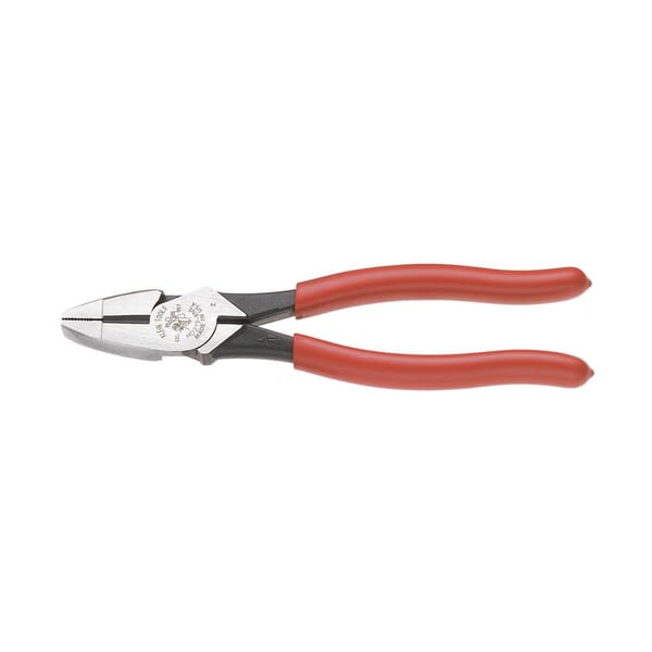 Klein HD213-9NE Heavy Duty New England Nose Linemans Plier, 1-19/32 in L x 1-1/4 in W X 5/8 in THK Jaw, Crosshatch Knurled Jaw Surface, 9.34 in OAL