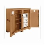 KNAACK Jobmaster 112 Shelf Cabinet, 60 in L x 30 in W x 60 in H, 3 Shelves, Tan