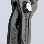Knipex Cobra 87 01 250 High-Tech Water Pump Plier, 2 in Round Pipe, 1-13/16 in Hex Nut, 1-1/4 in L x 1-1/8 in W V-Jaw, Knurled Jaw Surface, 10 in OAL, Specifications Met: DIN ISO 8976