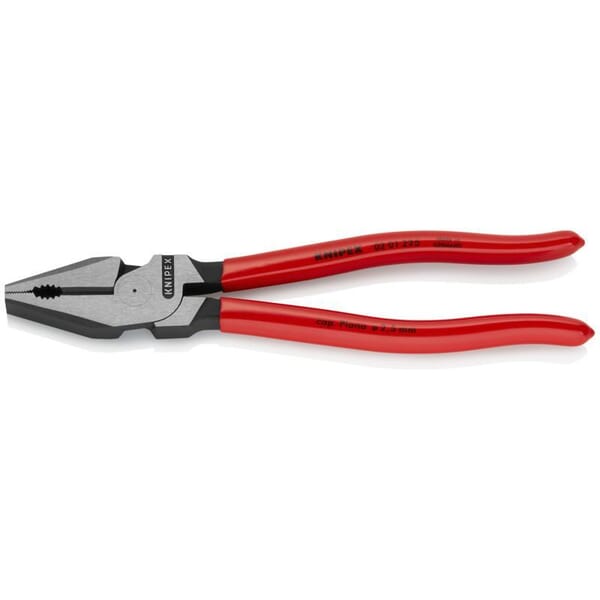 Knipex 02 01 225 High Leverage Combination Plier, Knurled Jaw Surface, 9 in OAL, ISO 5746