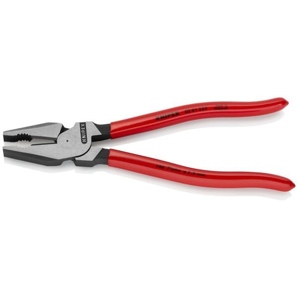 Knipex 02 01 225 High Leverage Combination Plier, Knurled Jaw Surface, 9 in OAL, ISO 5746