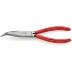 Knipex 38 21 200 Style 2 Mechanics Long Nose Plier, Half-Round Chrome Vanadium Steel Jaw, 2-7/8 in L x 3/8 in W Jaw, 8 in OAL, 3/32 in W Tip