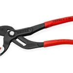 Knipex 81 11 250 SBA Siphon and Connector Plier With Replaceable Plastic Jaws, DIN ISO 5743, 3/8 to 2-15/16 in Nominal, 2-3/8 in L x 3/8 in W Plastic Curved Jaw, 10 in OAL
