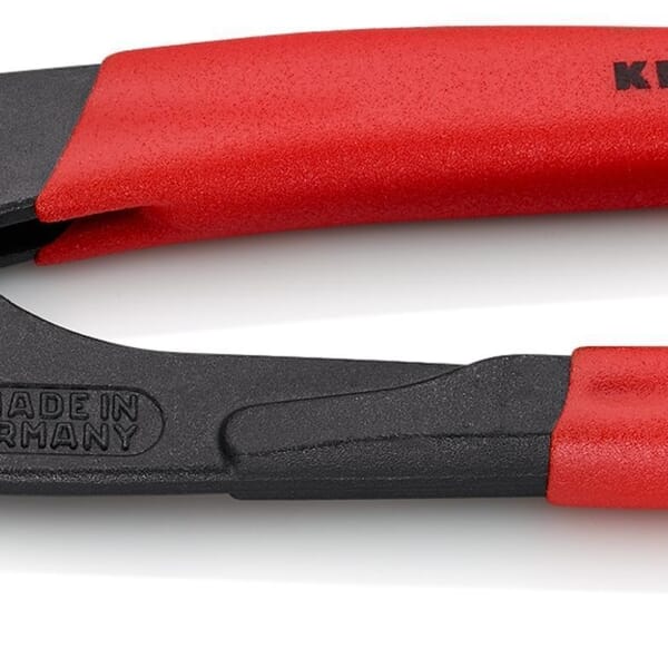 Knipex Cobra 87 01 300 Push Button Water Pump Plier, ASME B107.23-2004, 2-3/4 in Nominal, 2-3/4 in L x 7/8 in W Chrome Vanadium Steel V-Shape Jaw, 12 in OAL