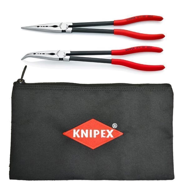 Knipex 9K 00 80 128 US Plier Set With Keeper Pouch, Long Needle Nose, 2 Pieces