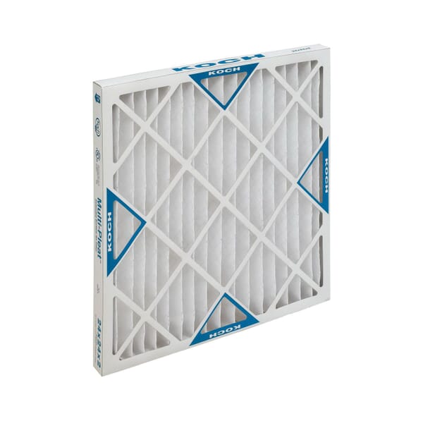 Koch Filter 102-700-021 Multi-Pleat XL8 SC Extended Surface Pleated Panel Filter, 25 in H x 20 in W x 2 in D, 8 MERV, 200 deg F, Domestic