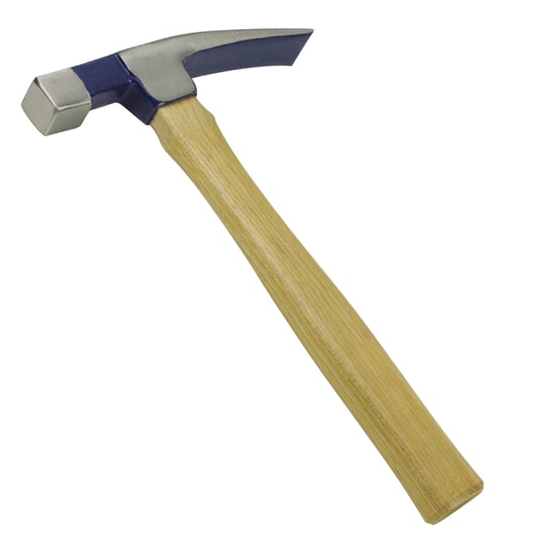 Kraft Tool Co. BL255 Heavy Duty Bricklayers Hammer, 16 oz Forged Steel Head, Hickory Wood Handle