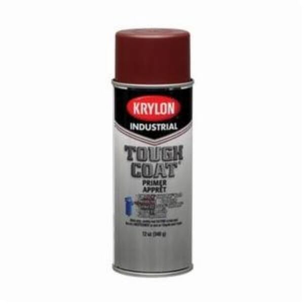 Krylon Tough Coat A00342 S003 Sandable Solvent Based Spray Primer, 16 oz Container, Liquid Form, Red Oxide, 20 sq-ft Coverage
