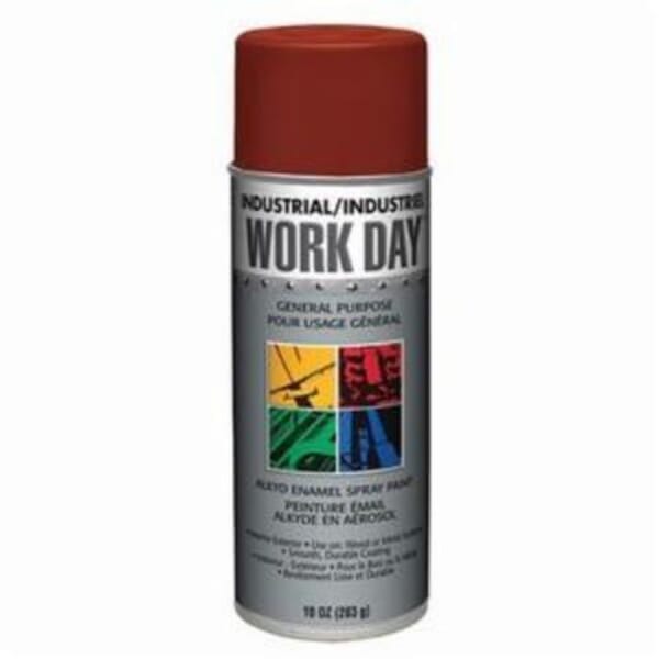 Krylon Work Day A04419000 Enamel Spray Primer, 16 oz Container, Liquid Form, Red, 9 to 13 sq-ft Coverage
