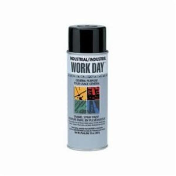 Krylon Work Day A04420000 General Purpose Industrial Enamel Spray Paint, 16 oz Container, Liquid Form, Dark Gray, 9 to 13 sq-ft Coverage