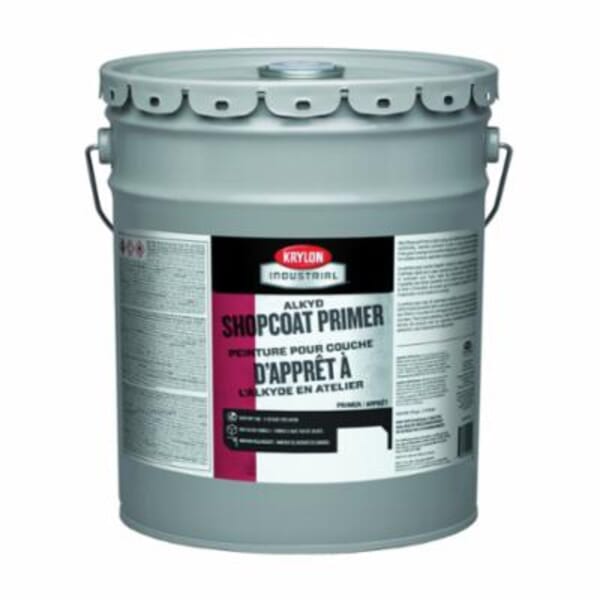 Krylon K000S3102-20 Heavy Duty Alkyd Shopcoat Primer, 5 gal Container, Liquid Form, Gray, 15 min Curing