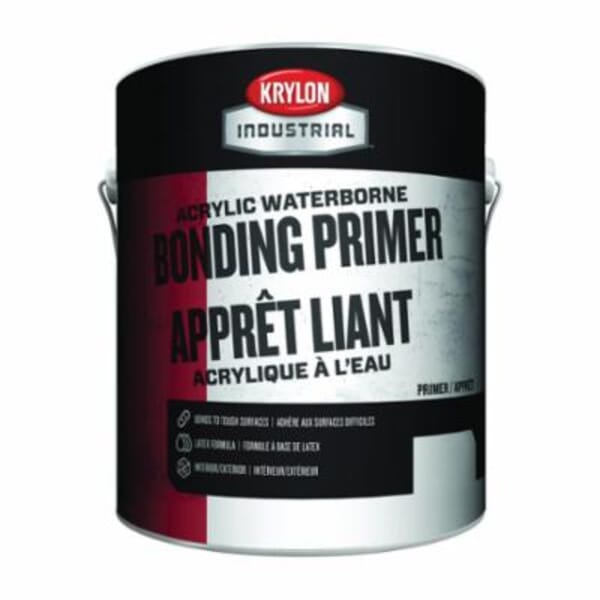 Krylon K000Z6650-16 Water Based Acrylic Bonding Primer, 1 gal Container, Liquid Form, White, 7 days Curing
