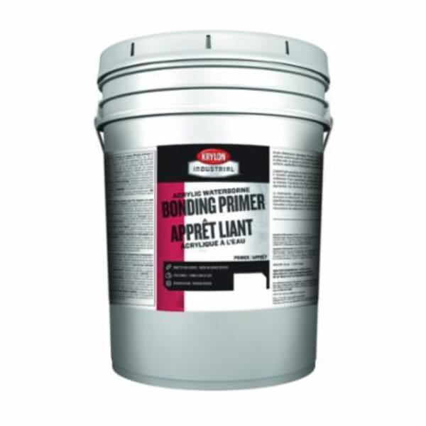 Krylon K000Z6650-20 Water Based Acrylic Bonding Primer, 5 gal Container, Liquid Form, White, 7 days Curing
