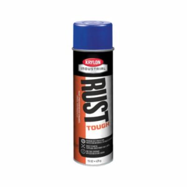Krylon Rust Tough K00249008 Rust Preventative Acrylic Alkyd Enamel Paint, 15 oz Container, Liquid Form, Safety Blue, 30 to 35 sq-ft Coverage